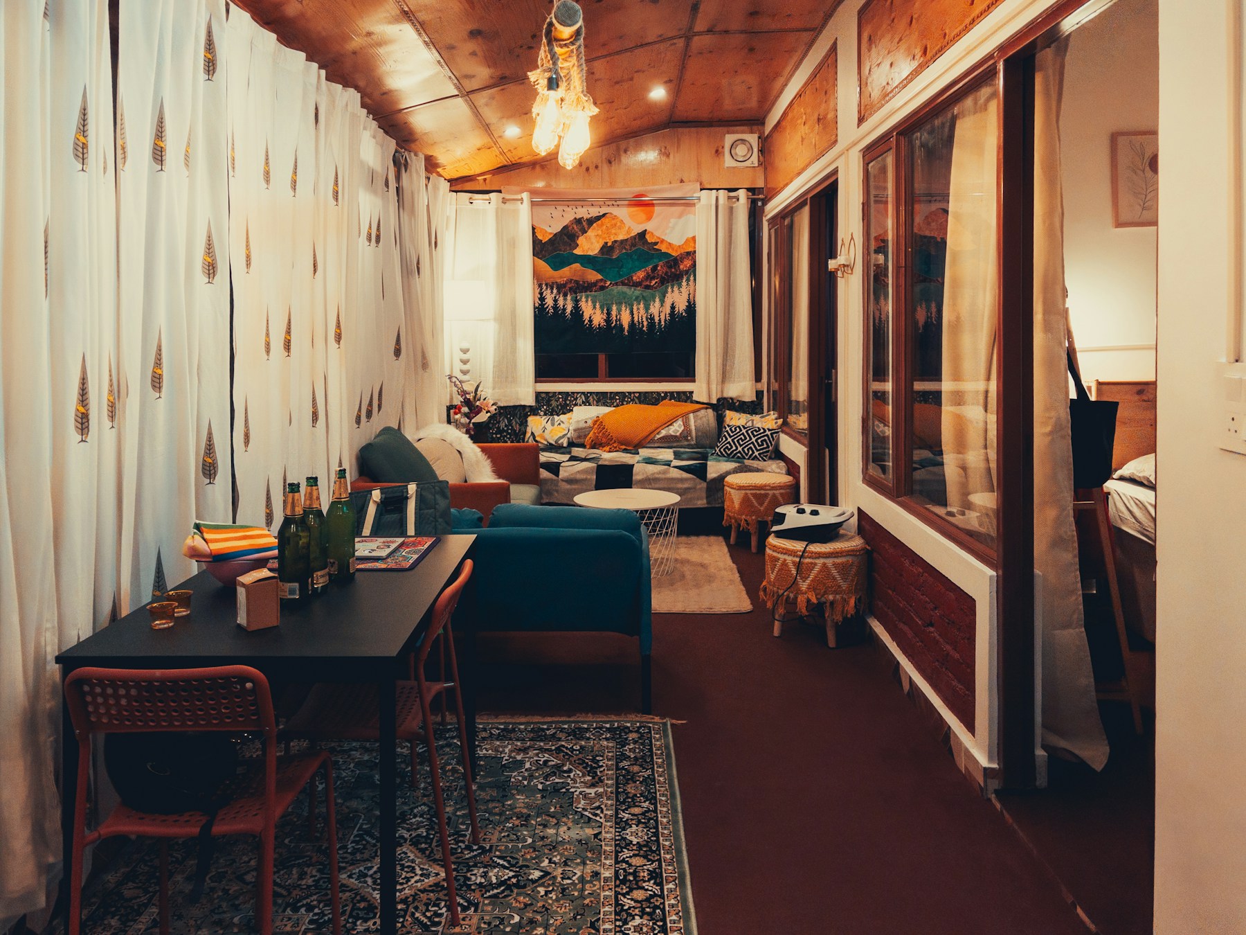 Airbnb-style living space and interior view