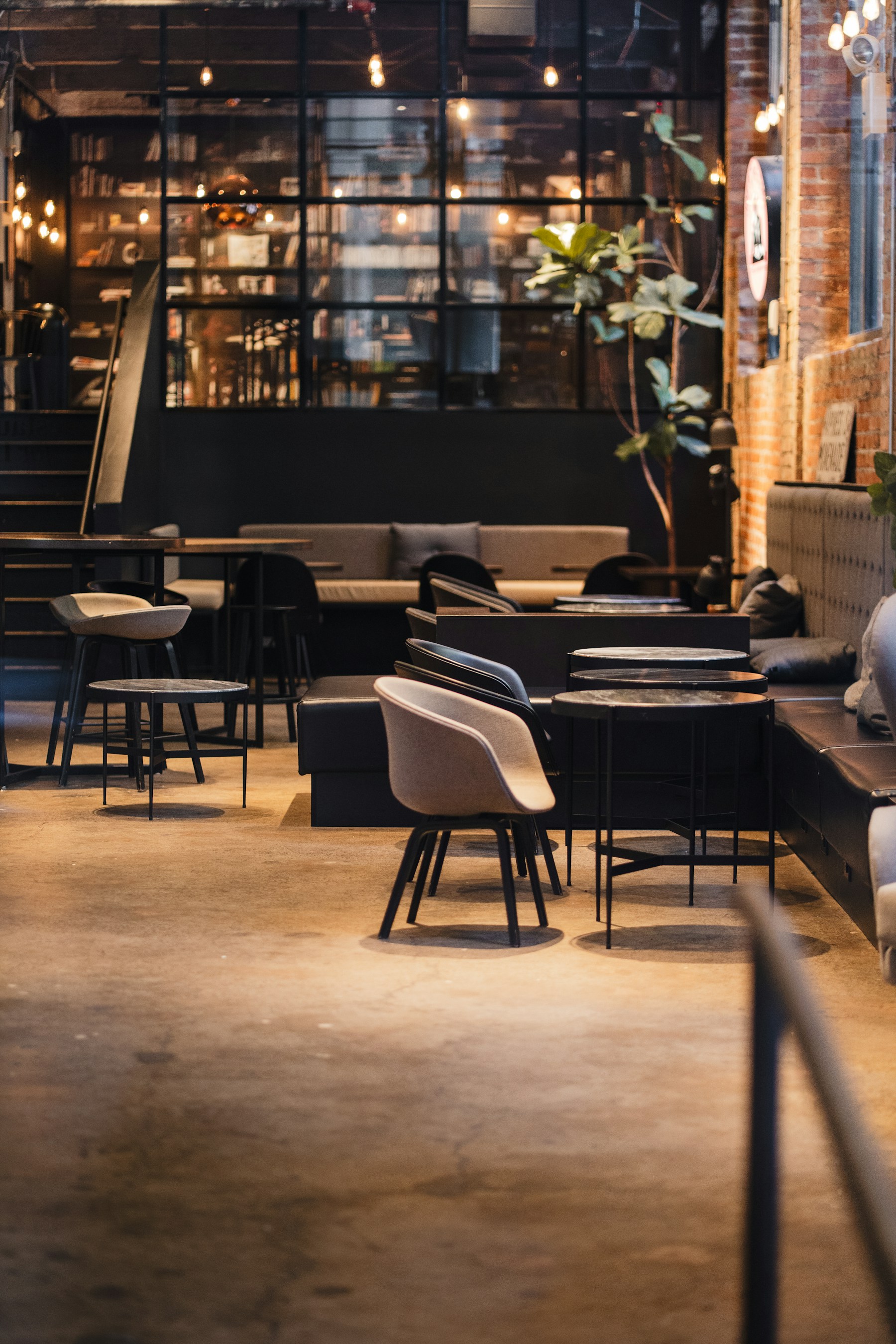 Modern cafe and restaurant interior